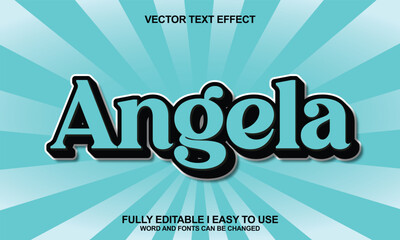 Editable 3D style text effects