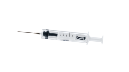medical syringe isolated on white background