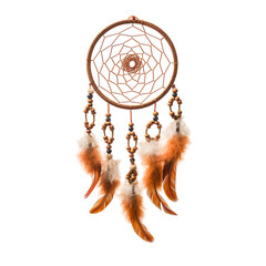 Isolated Dream Catcher with Feathers