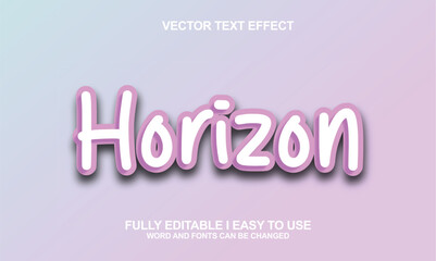 Editable 3D style text effects