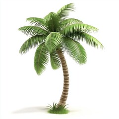 Obraz premium Palm tree isolated on white background