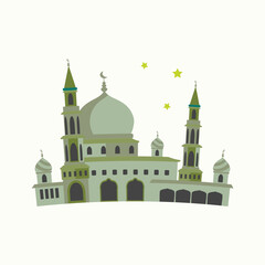 the mosque is green