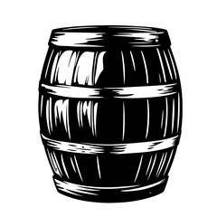 wooden barrel vector illustration
