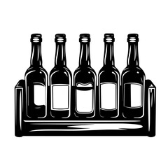beer bottles vector illustration