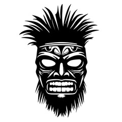 tiki mask vector illustration