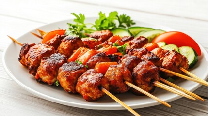 A Delicious Plate of Rich Indian Malai Kofta Dumplings Deep Fried and Served with Fresh Vegetables