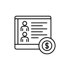 Fototapeta premium Assessment Results Icon â€“ Minimal Flat Thin Line Evaluation and Score Report