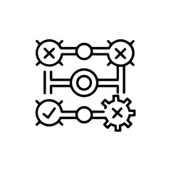 Continuous Integration Thin Line Icon for DevOps and Agile Software Development