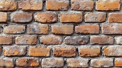 Obraz premium Front view of a bullnose brick wall highlighting traditional craftsmanship
