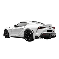High Performance Sports Car with Aerodynamic Design Isolated on Transparent Background