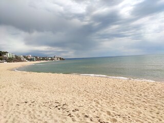 beach with blue sky