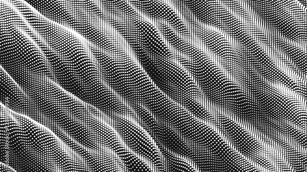 Wall mural point wave diagonal texture. abstract dot background. technological cyberspace background.