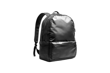 Naklejka premium Sleek Black Backpack Stylish Travel Bag,