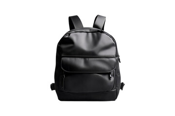 Fototapeta premium Sleek Black Backpack Stylish Travel Bag,