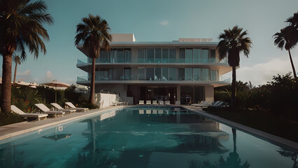 Fototapeta premium Next-Gen Hotel with Sky Pool