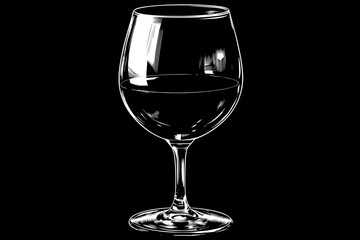 Elegant Red Wine Glass Illustration