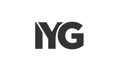 IYG logo design template with strong and modern bold text. Initial based vector logotype featuring simple and minimal typography. Trendy company identity.