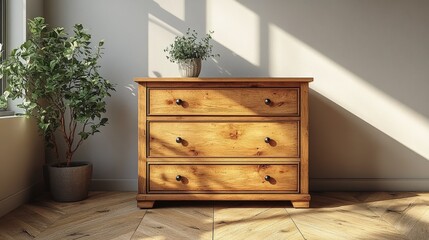 Maximalist chest of drawers in a bright, spacious room with natural light