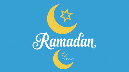 Fototapeta premium 2D DESIGN Ramadan crescent Eid decor Islamic items DESIGN VECTOR POSTER 