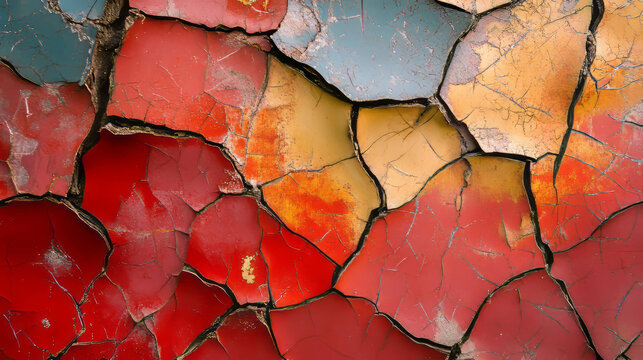Abstract art of cracked and weathered ribbed plastic texture for creative background design