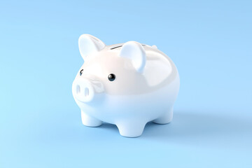 Obraz premium Piggy bank isolated on a solid color background