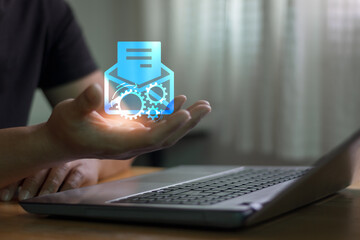 Email automation, digital marketing, marketing automation concept. Using data science to drive...