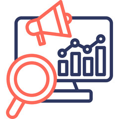 Marketing Analytics line color icon