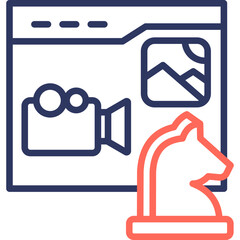 Content Strategy line color icon