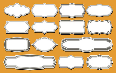 A set of simple vintage style frames	