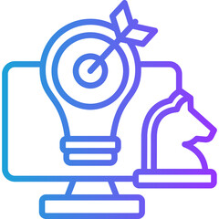 Marketing Strategy line gradient icon
