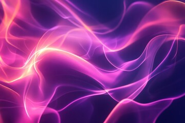 Obraz premium Mysterious purple and pink abstract shapes gracefully flow across a dark background