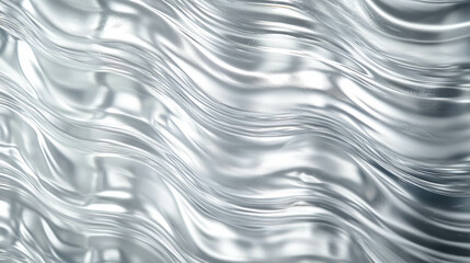 Obraz premium Wavy transparent glass texture with horizontal ribbed surface for design