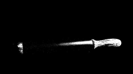 Elegant Black Rolling Pin with Wooden Handle