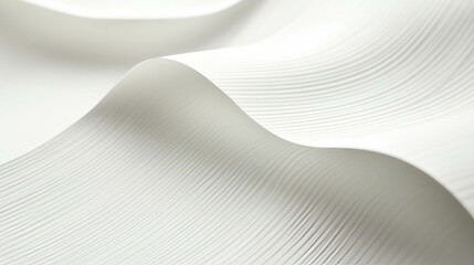 Elegant abstract texture of rounded horizontal ribbed white paper design