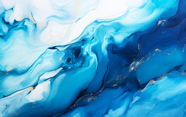 Serene Azure Marble Texture Background - Made with Generative AI