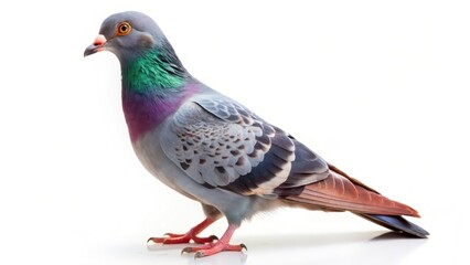 Pigeon, bird, isolated, white background