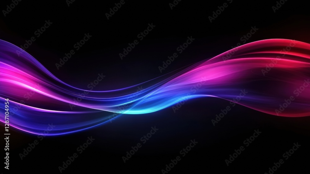 Leinwandbilder colorful abstract waves flow in a smooth gradient on a dark background showcasing vibrant shades of 