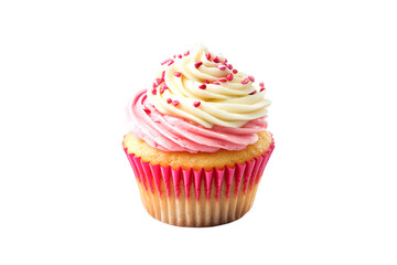 Delicious Pink and White Cupcake Sprinkles Dessert Sweet Treat,