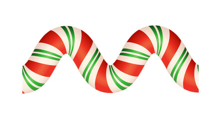 Wavy candy cane stripe design. Vector illustration
