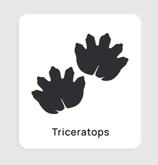 Triceratops footprint icon. Vector illustration © Aleksey