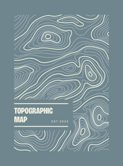 Topographic map cover design. Vector illustration