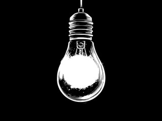 Illuminating Idea: A Glowing Lightbulb