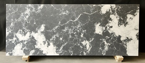 Gray White Marble Slab Display