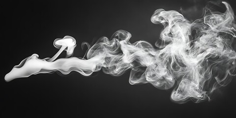 Fototapeta premium Smoke Shapes on Dark Background
