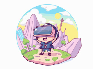 Vibrant Virtual Reality World Exploration