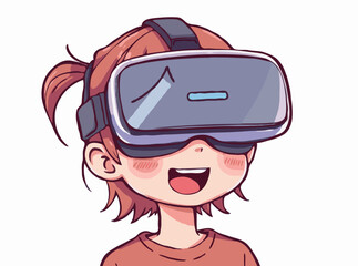 Virtual Reality Headset Technology Concept