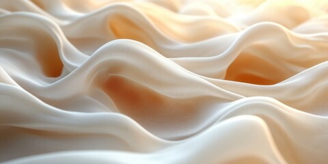 Obraz premium Elegant Draped Fabric: A Study in Cream and Light