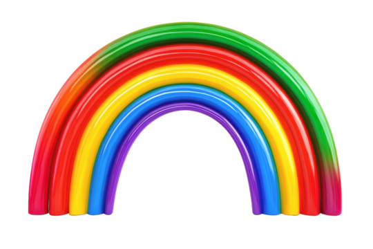3D rainbow arch and its potential uses in graphic design.