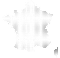 Fototapeta premium Black Dot France Map Europe Country
