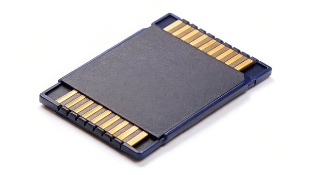 SD Card on White Background